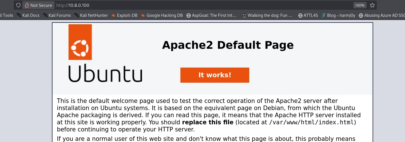 Default apache